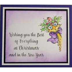 Best Christmas Sentiment Cling Rubber Stamp