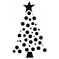 Spots and Dots Tree Cling rubber stamp